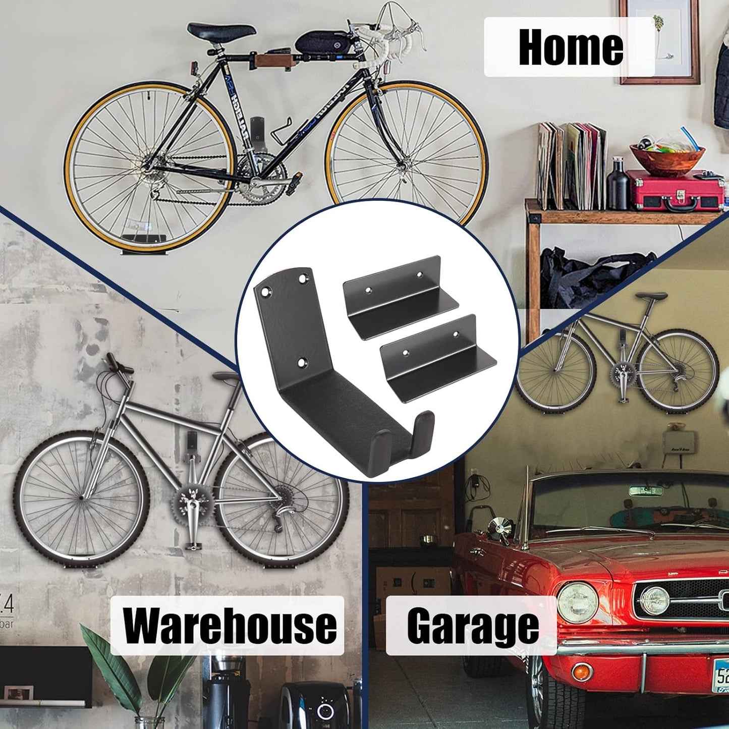 Support Murale pour Vélo - Économiseur d'Espace Horizontal