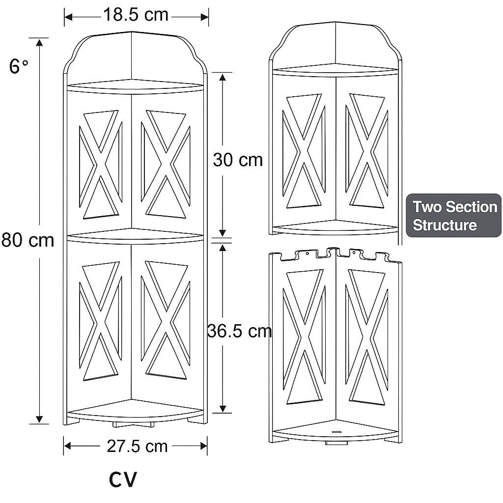 Étagère d'Angle Compacte