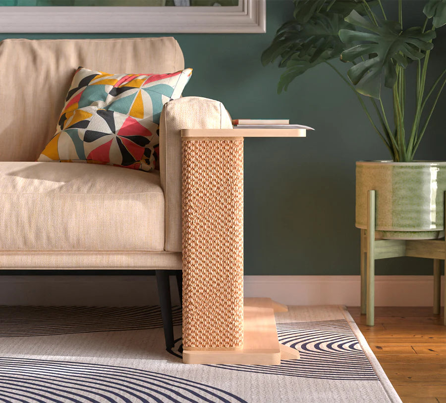 Cat-e-Corner™ – Table d’angle élégante & grattoir pour chats