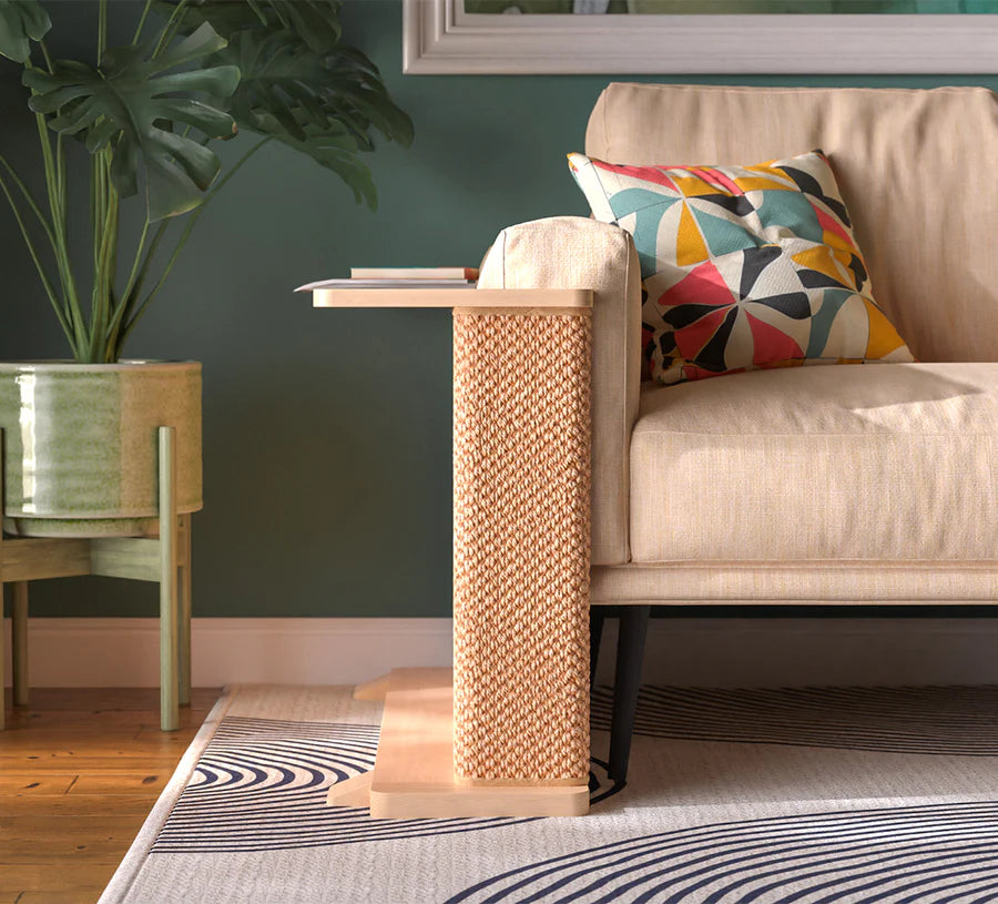 Cat-e-Corner™ – Table d’angle élégante & grattoir pour chats
